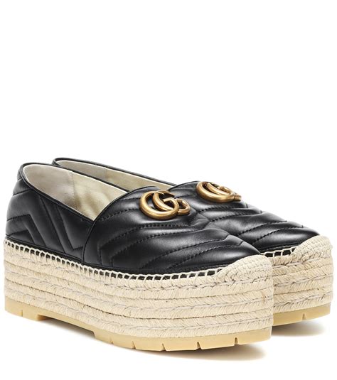 gucci espadrilles black leather.